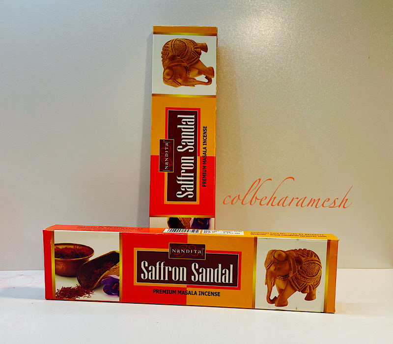 عود صندل زعفران دستساز(حس سرخوشی و ریلکسی،رایحه گرم)